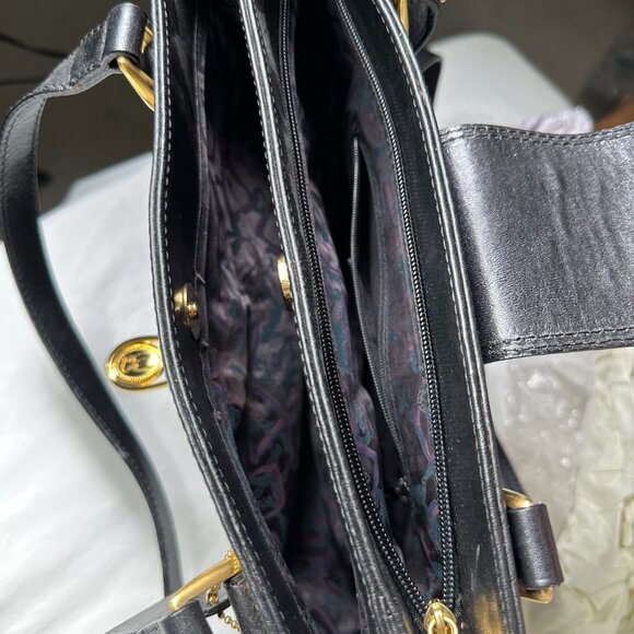 NEW Black Genuine Leather Shoulder Bag - Picture 5 of 12